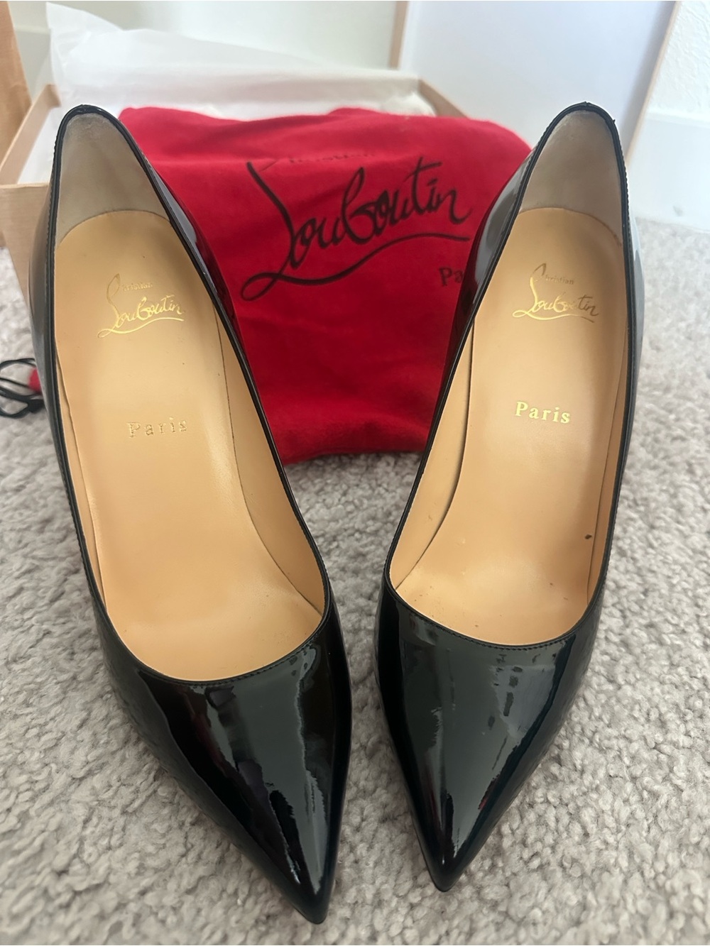 Christian Louboutin Brown Kraft Shoe Box & Matching Bag
